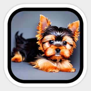 Yorkshire Terrier Puppy Sticker